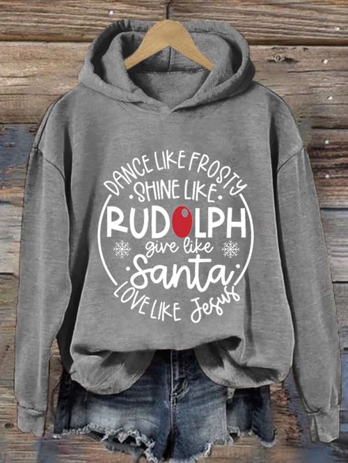 Weihnachts-Hoodie Frau Festlich Rot