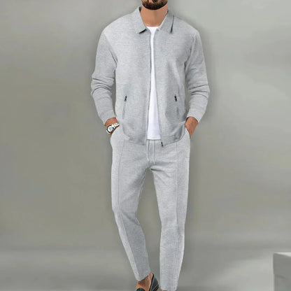 Herren Freizeitanzug Beige - Stilvolles 2-Teiler Set