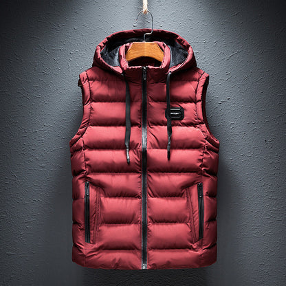 Herren Fleeceweste Kapuze Warm