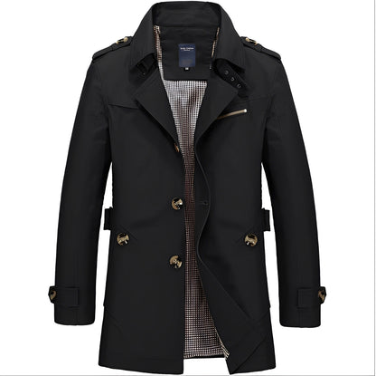 Stylischer Herren Trenchcoat Windbreaker