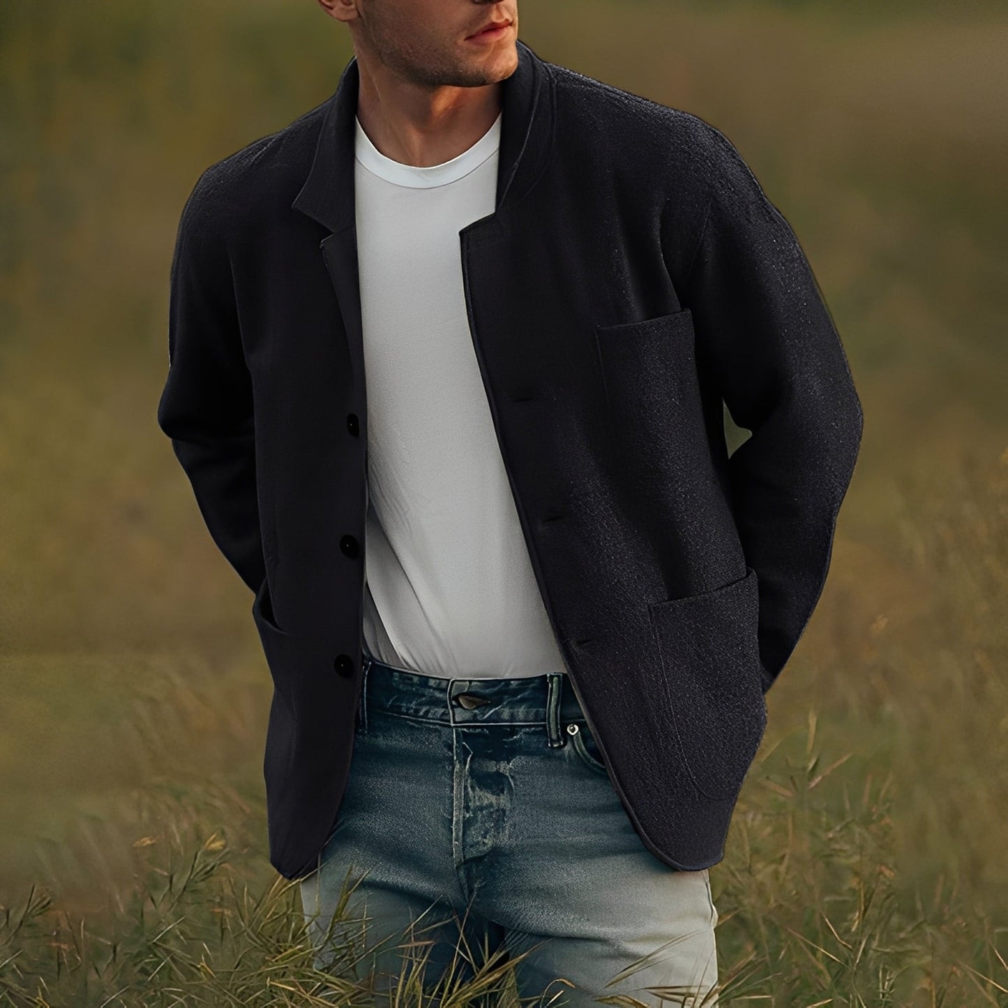 Herrenjacke Klassisch mit Taschen und Style
