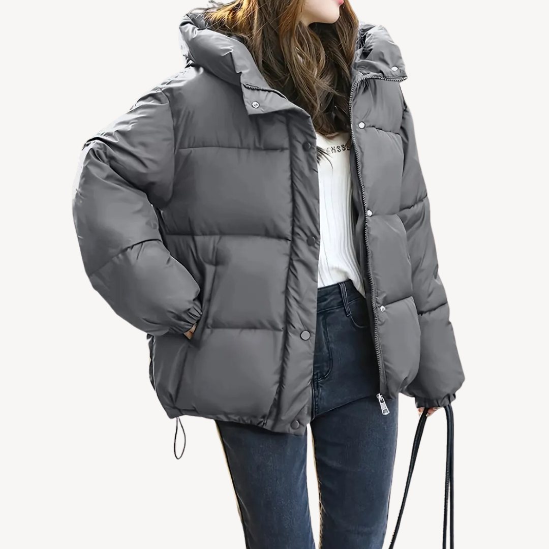 Damen Hoodie Pufferjacke Warm