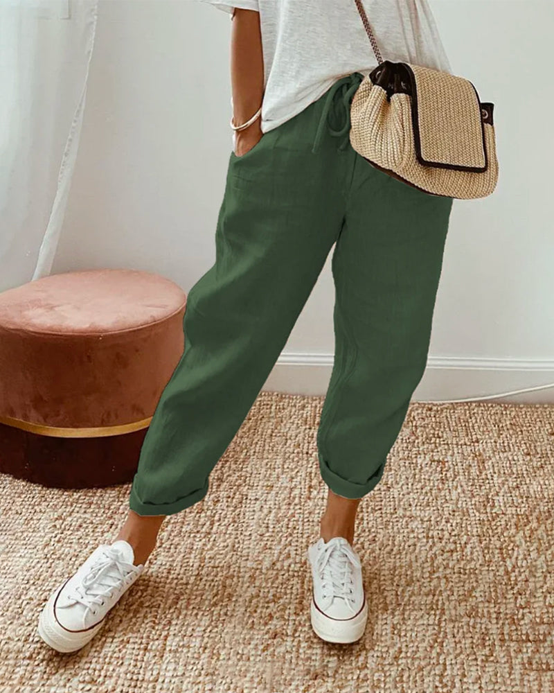 Helga | Elegante Leinenhose Sommer