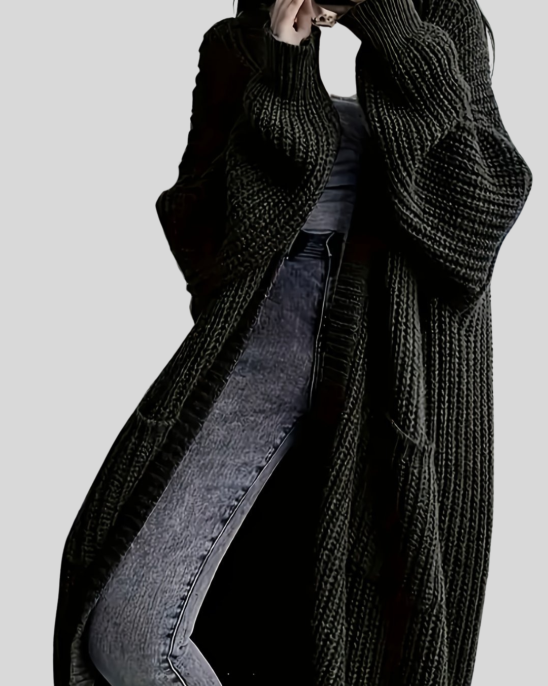 Eleganter Damen Cardigan Lang