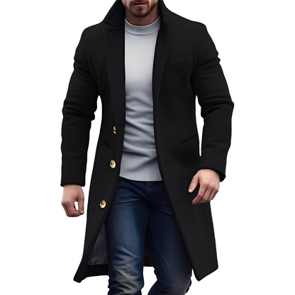 Stylischer Herrentrenchcoat aus Wolle