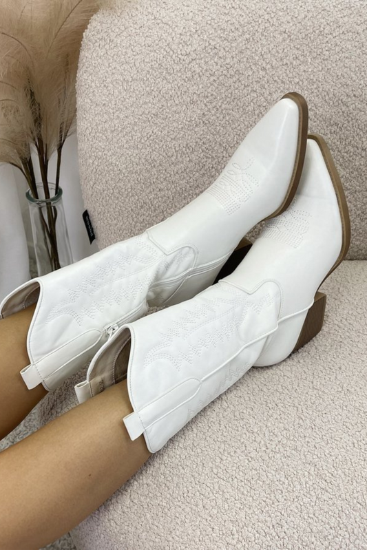Modische Damenstiefel Hohe Cowboy Boots Frauen - IdealeKleiden