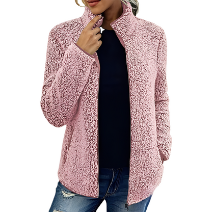 Moderne Damen Fleecejacke Warm Und Stylish