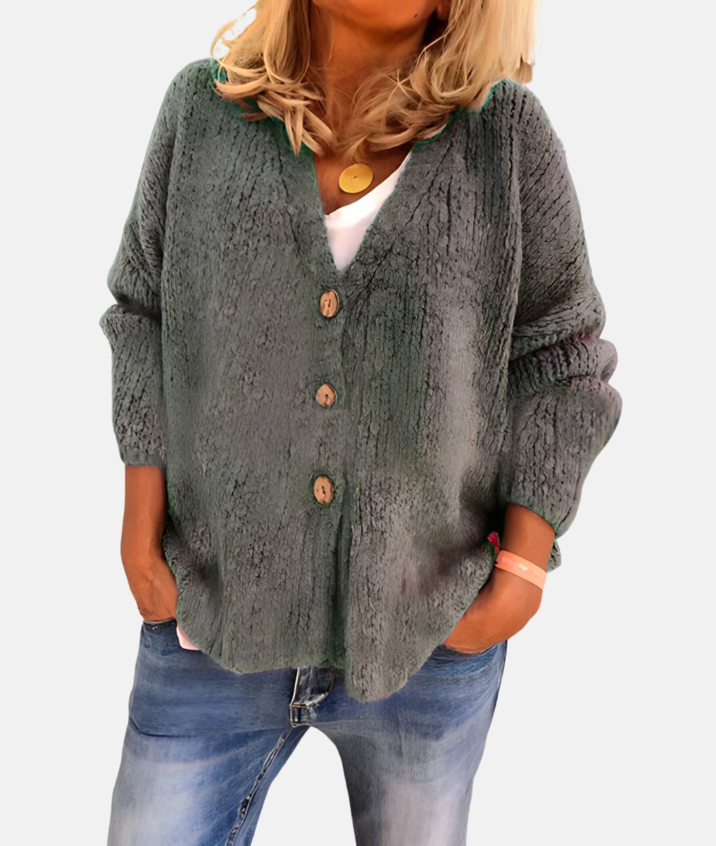 Herbst Cardigan Klassisch Elegantes Design