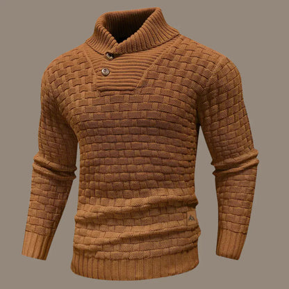 Herren Pullover Strick Modern Knopfverschluss