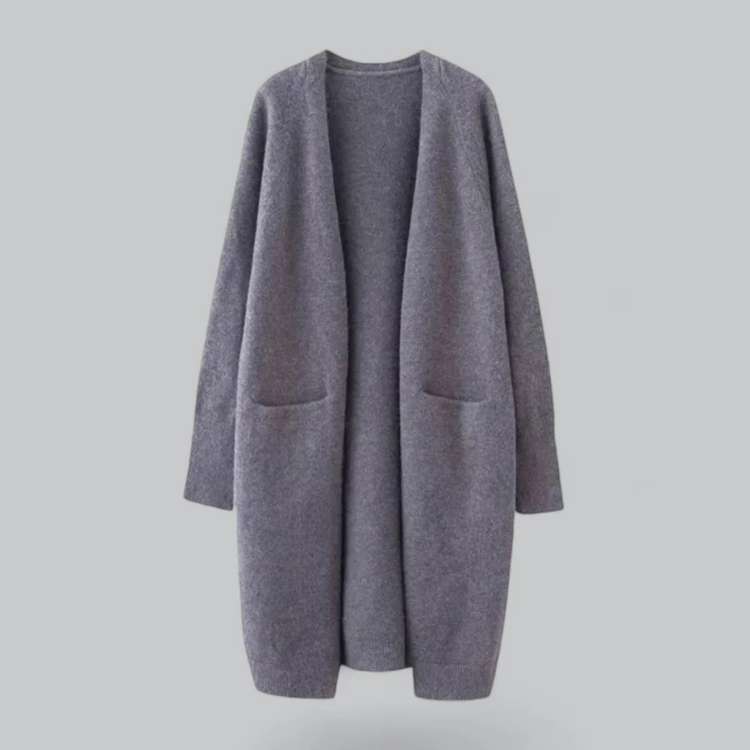 Damen Strickjacke Offen Vorne Warm