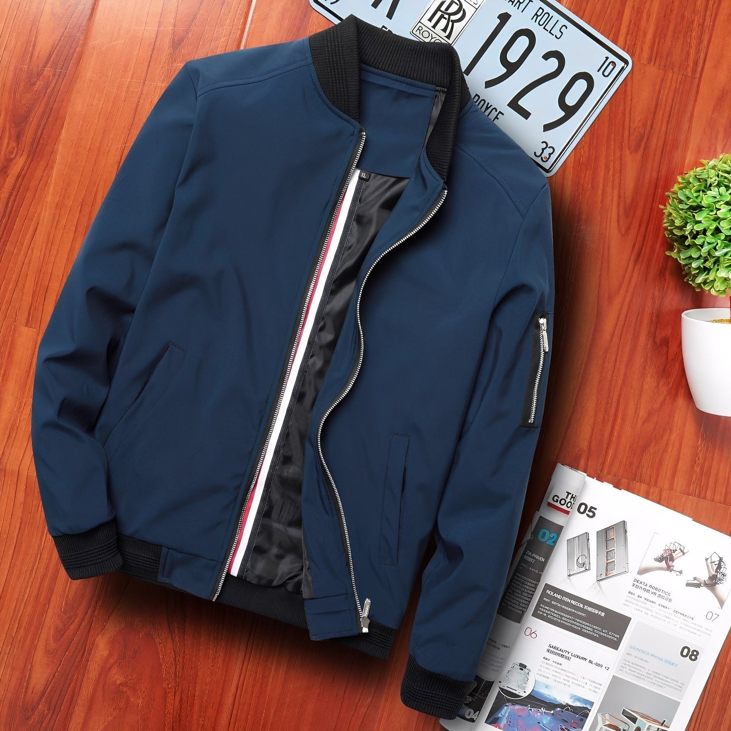 Stilvolle Herren Bomberjacke Modern Design
