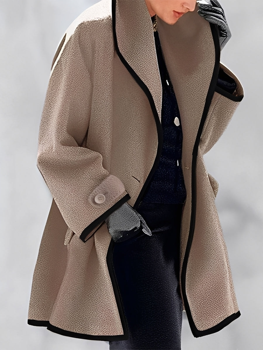 Eleganter Damen Wollmantel Klassisch Lang - IdealeKleiden