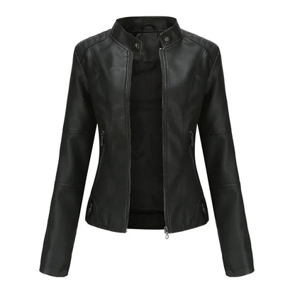 Lederjacke Damen Slim Fit Elegant