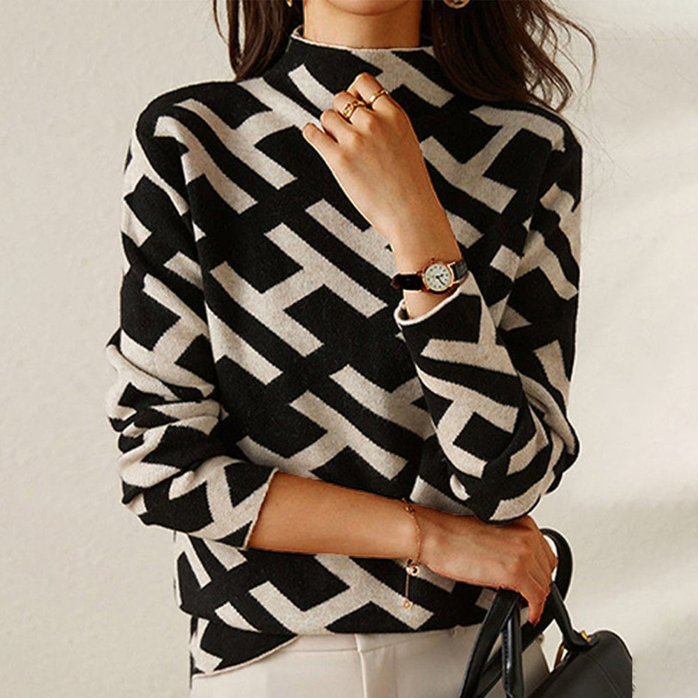 Elegante Damenpullover Rollkragen Stil