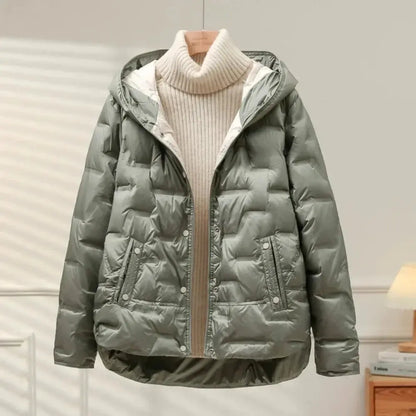 Winterjacke Damen Warm Daunenfüllung