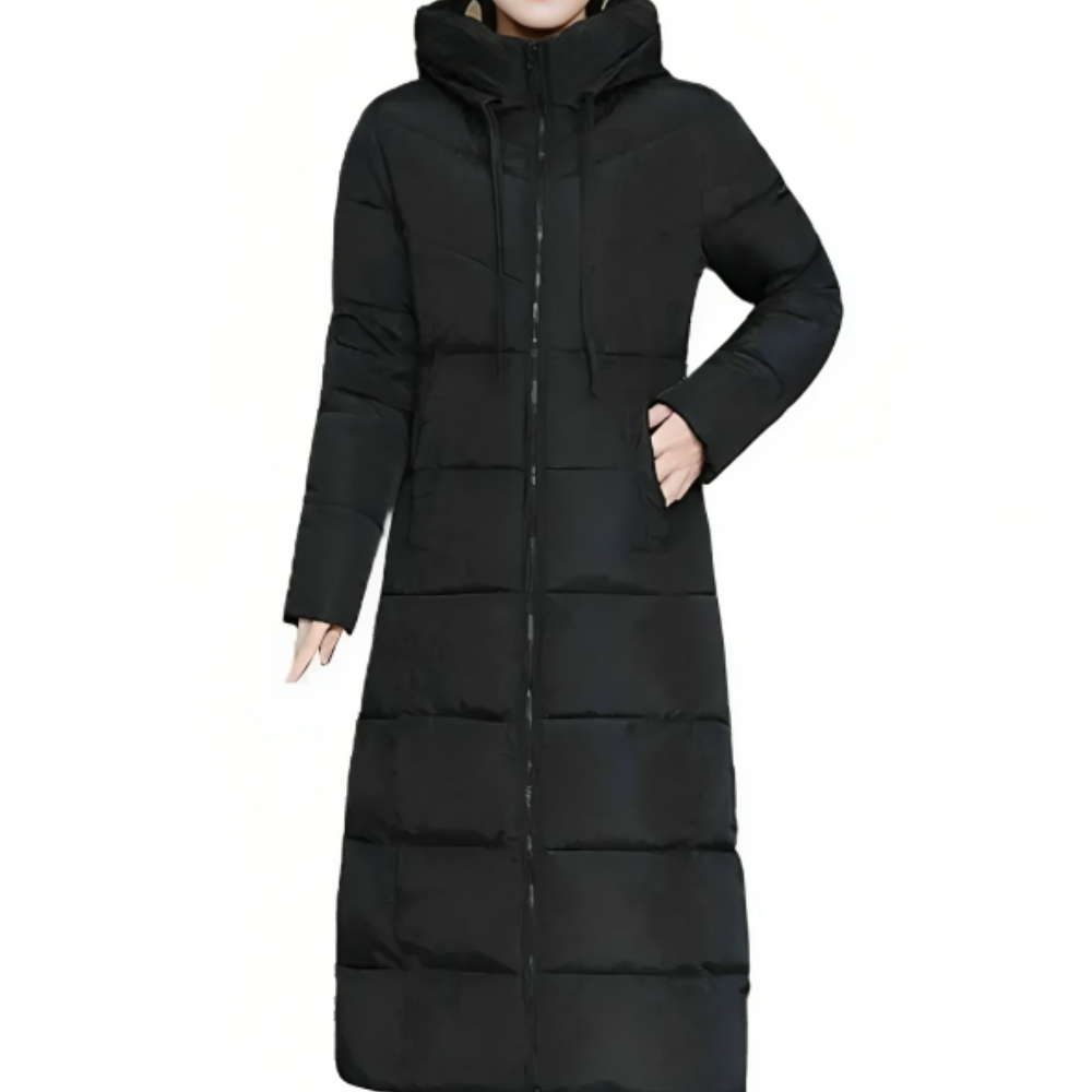 Wintersteppjacke Damen Lang Kapuze Herbst