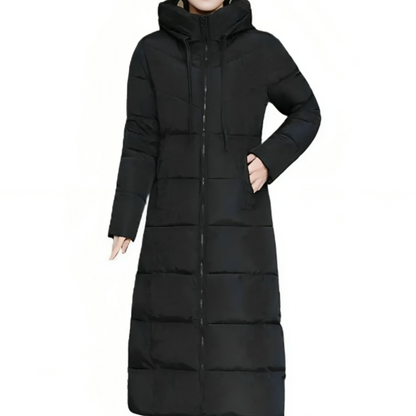 Wintersteppjacke Damen Lang Kapuze Herbst