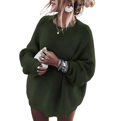 Damen Pullover Weites Grobstrick-Design