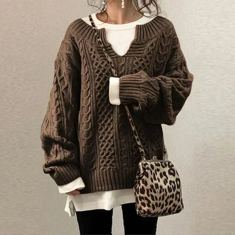 Damen Pullover Weich Modern