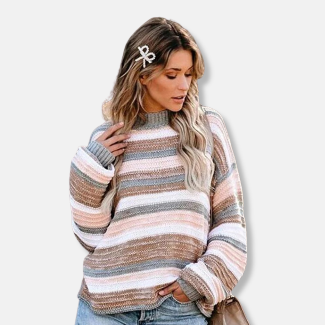 Weiche Strickpullover Damen Oversize Pullover Rundhalsausschnitt