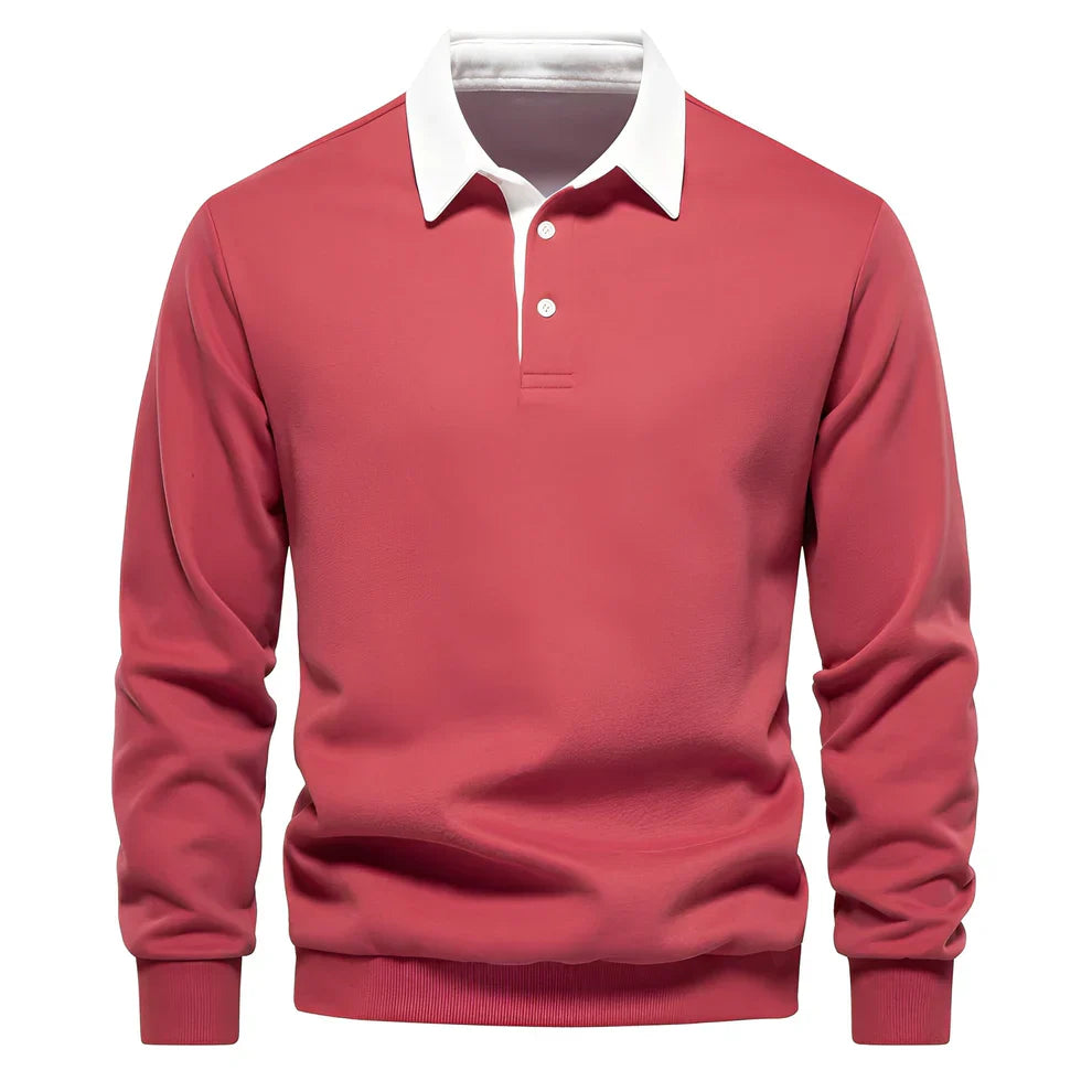 Herren Poloshirt Freizeit Langarm Leicht