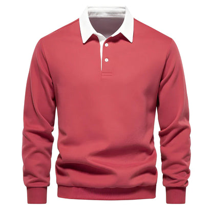 Herren Poloshirt Freizeit Langarm Leicht