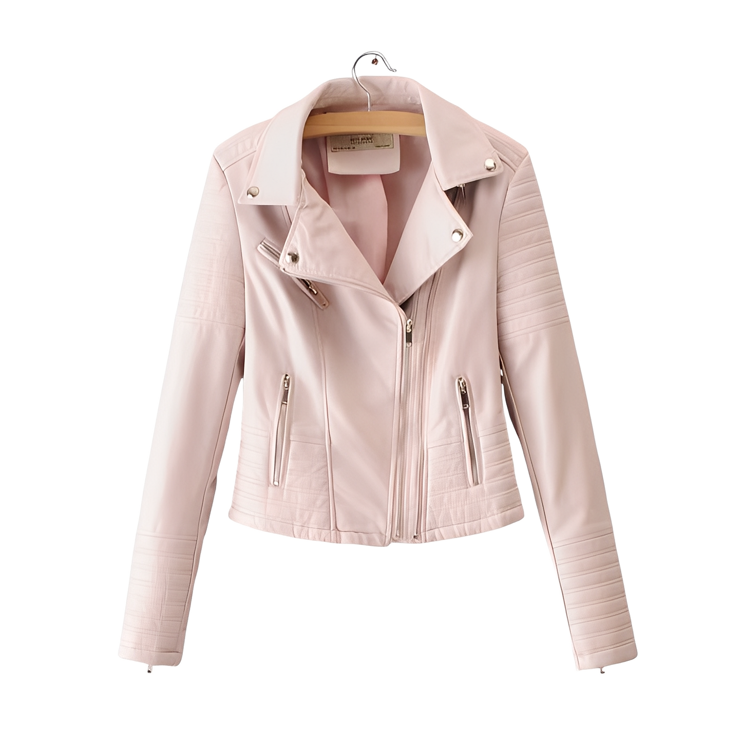 Chic Ledermäntel Frauen Slim Fit Design - IdealeKleiden