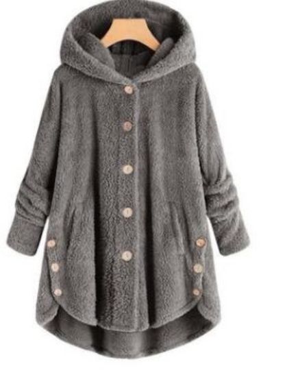 Frauen Wintermantel Warm Kapuze Elegant