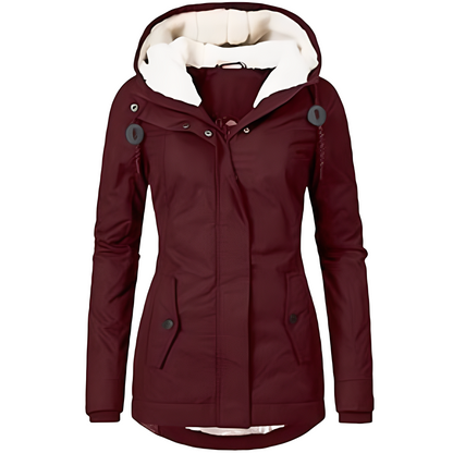 Wasserfeste Damen-Regenhose Kapuzen-Samthose