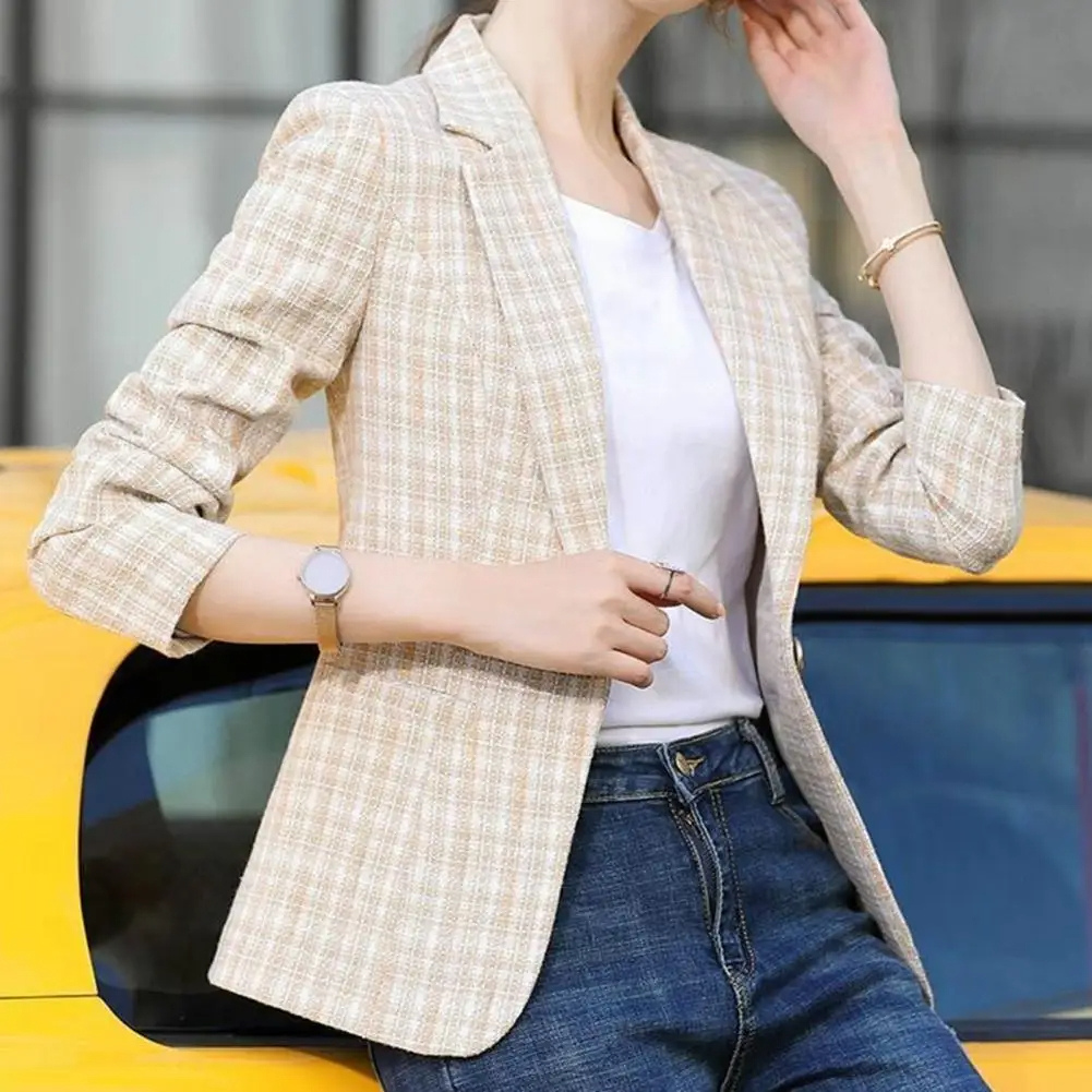 Damen Blazer Elegant Slim Fit Büro - IdealeKleiden