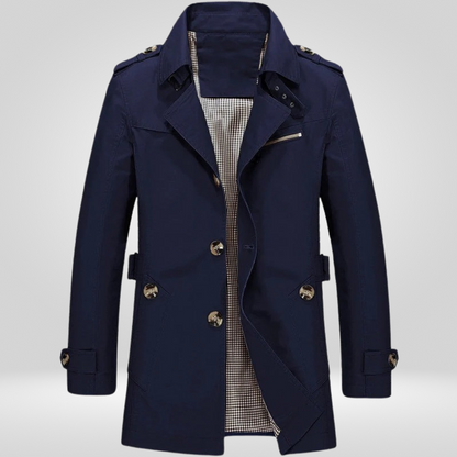 Herren Trenchcoat Klassisch Lang