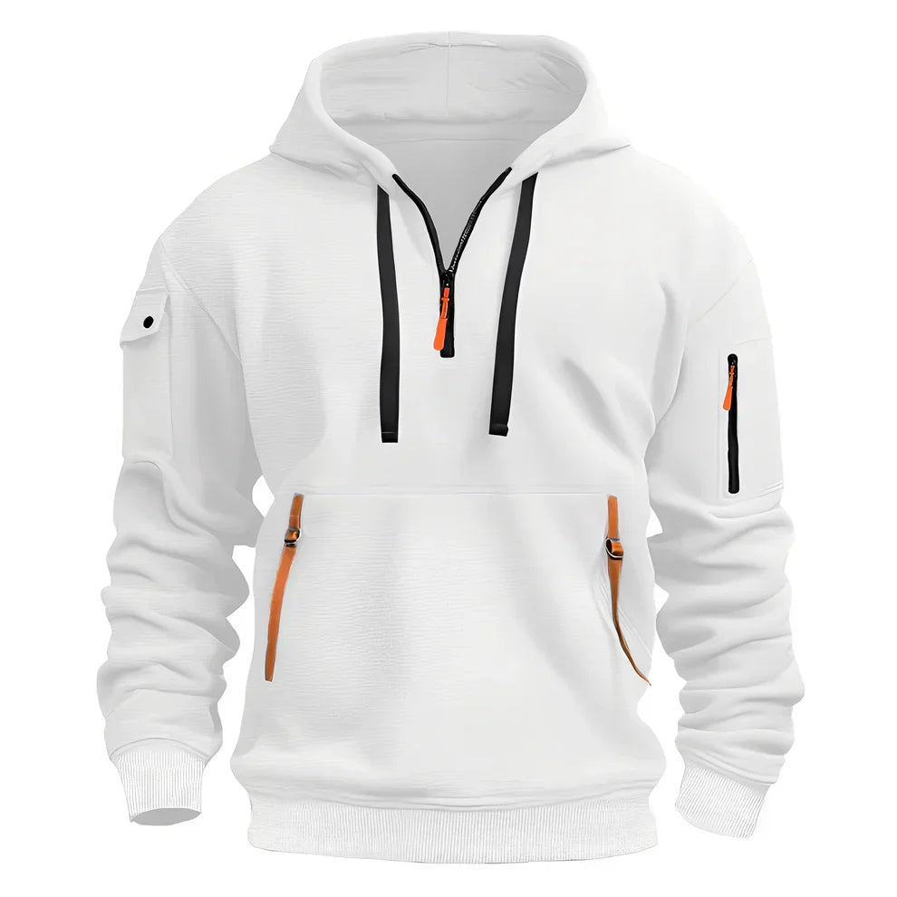 Herren Kapuzenpullover Sportlich Mit Reißverschluss