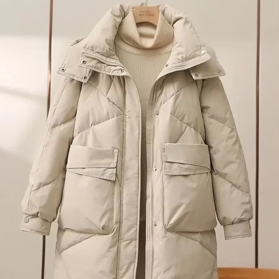 Stylische Damenpufferjacke Grau Leicht