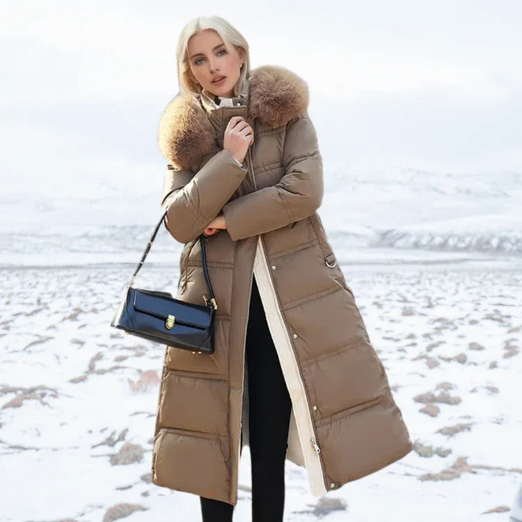 Elegante Damen-Winterjacke Luxus-Design - IdealeKleiden