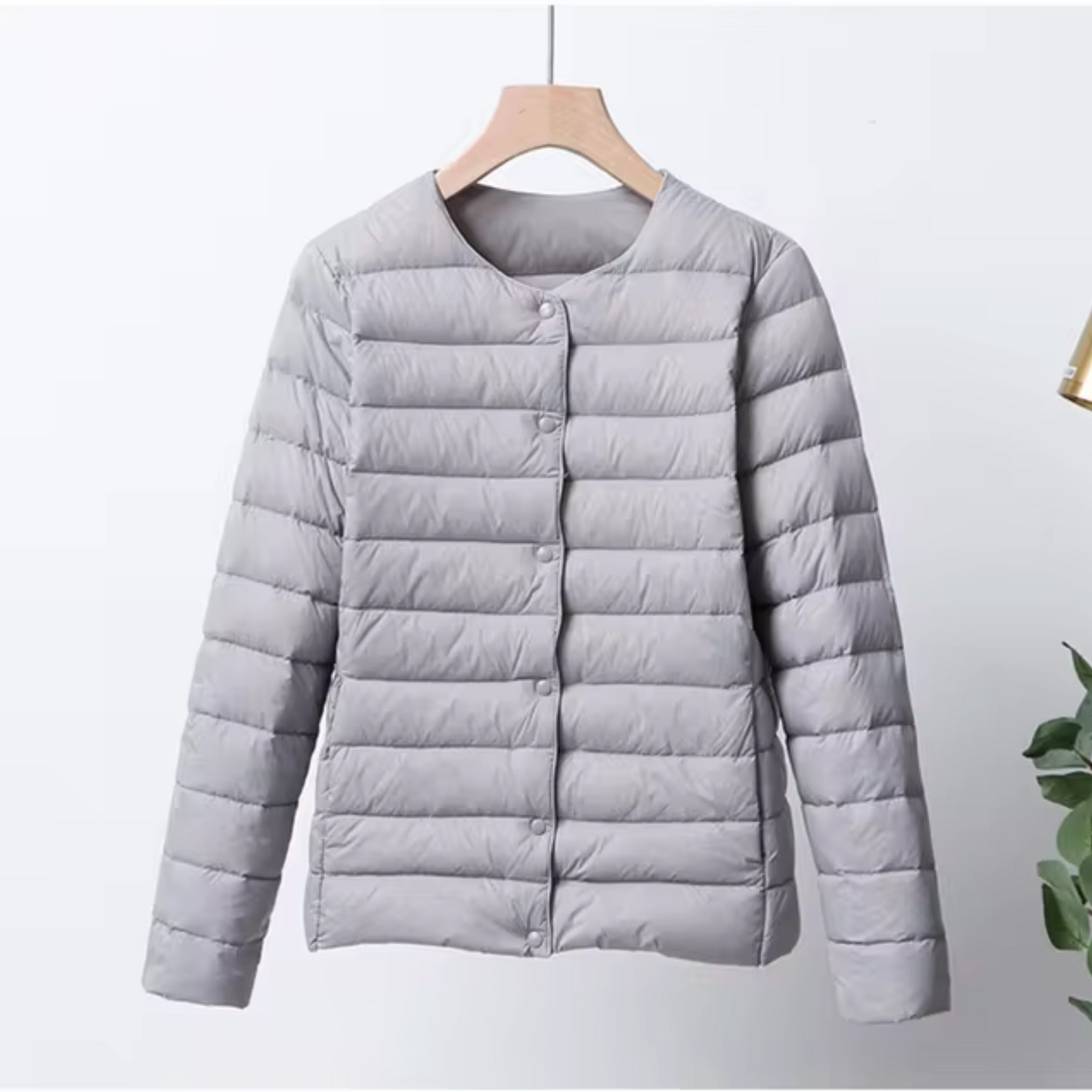 Leichte Damenjacke | Wasserdichte Pufferjacke Ohne Kragen