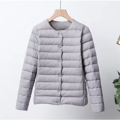 Leichte Damenjacke | Wasserdichte Pufferjacke Ohne Kragen