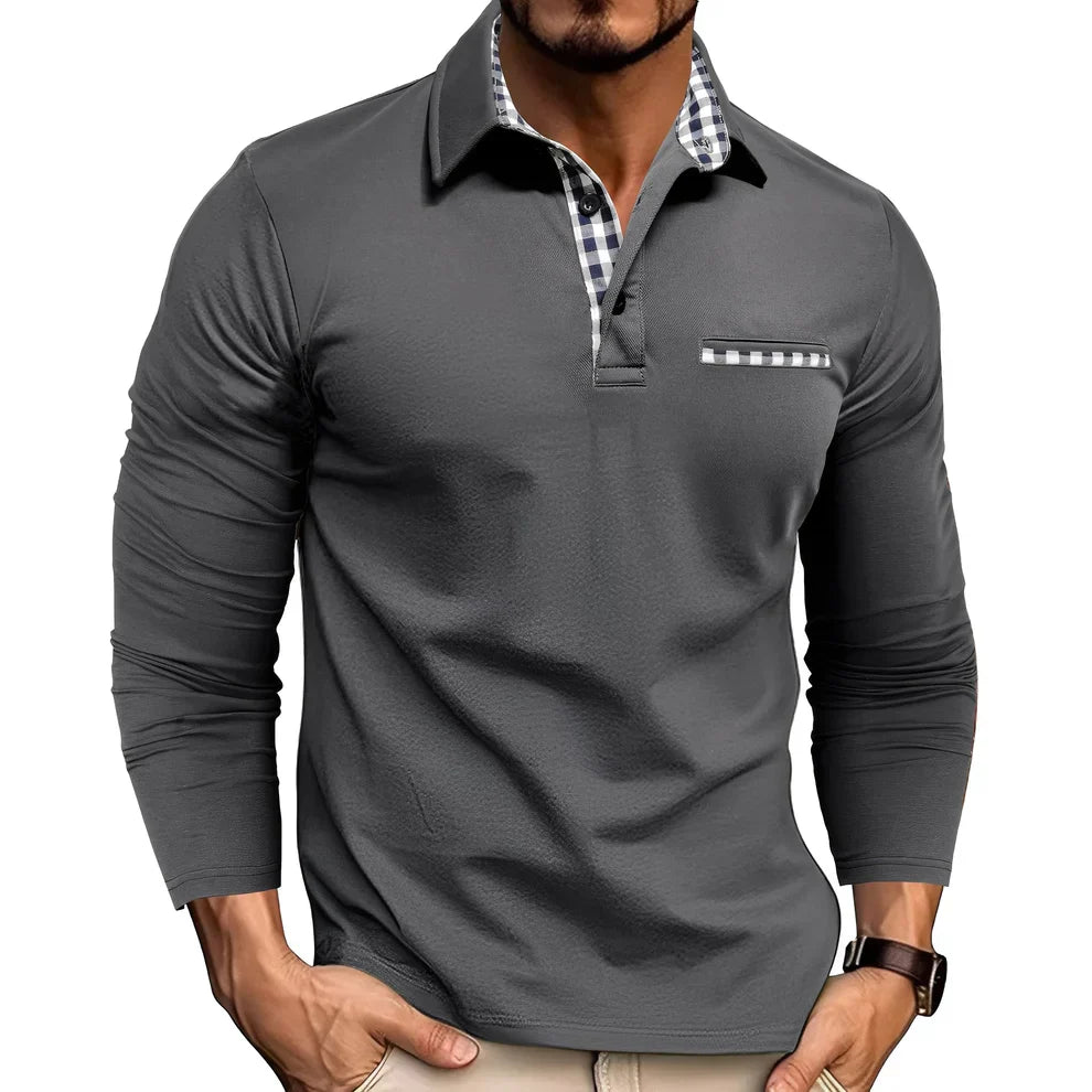 Herren Poloshirt Langarm Freizeitstyle