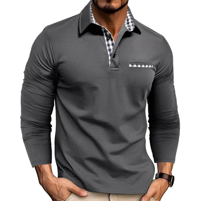 Herren Poloshirt Langarm Freizeitstyle