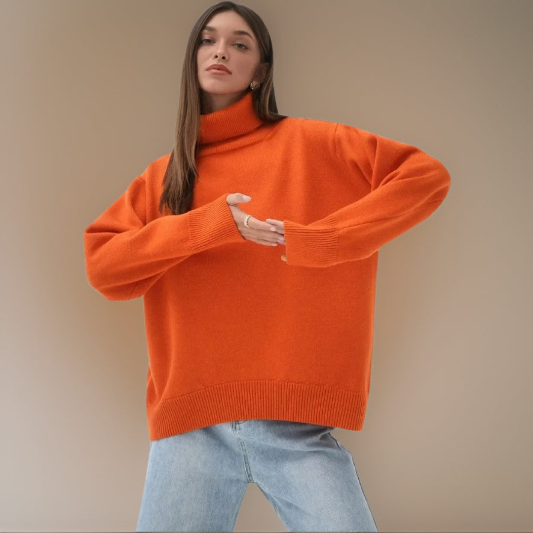 Damen Rollkragenpullover Warm Winter