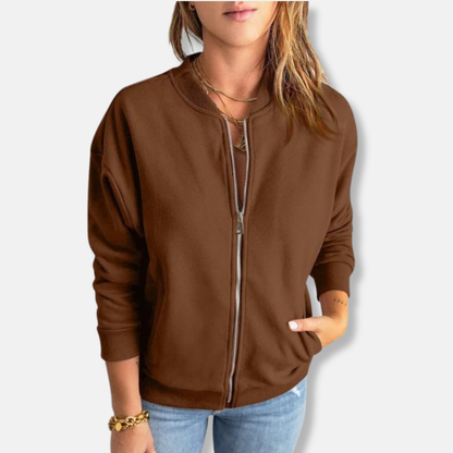 Leichte Jacke Mit Reißverschluss Moderner Style
