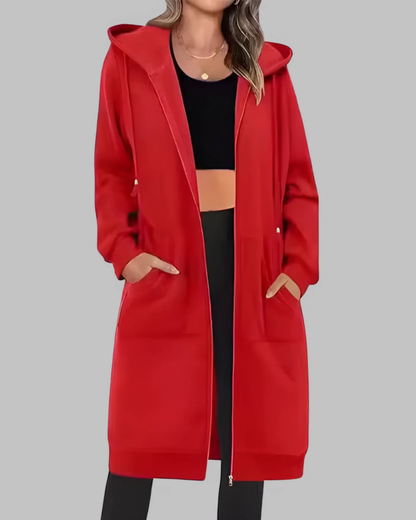 Übergroße Lässige Zip-Up Jacke Damen Oversized