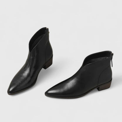 Elegante Stiefeletten Damen Höhe Blockabsatz - IdealeKleiden