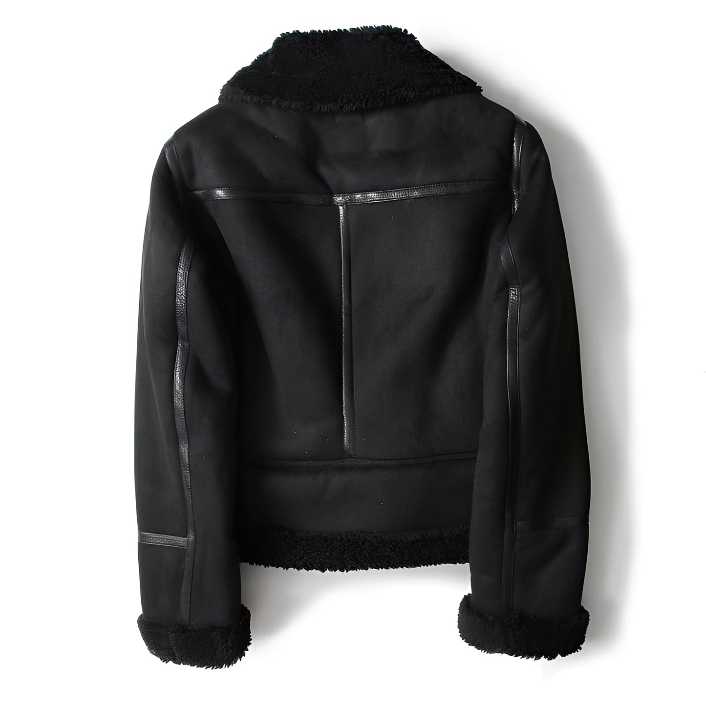 Damen Lederjacke Weich Schwarz - IdealeKleiden
