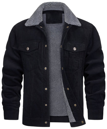 Herren Cordjacke Bequem Plüsch