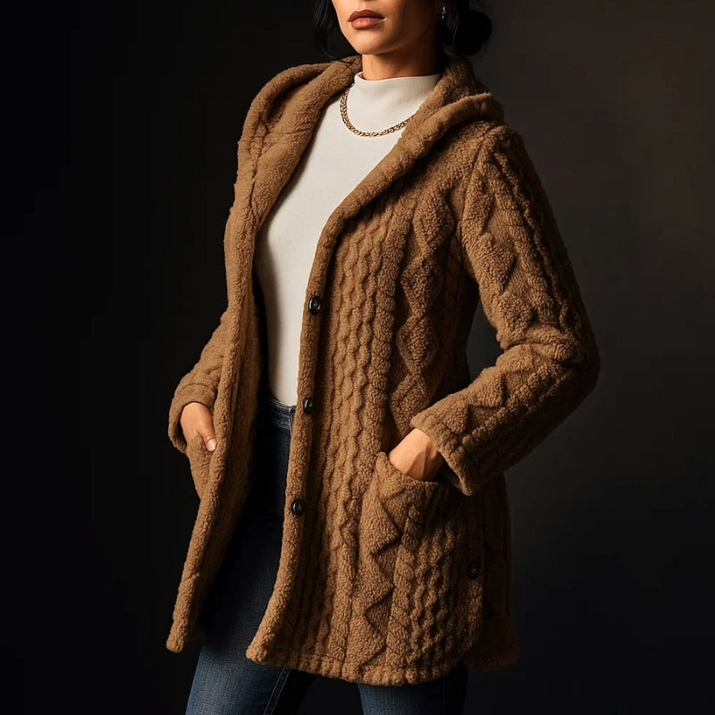 Weicher Plüschmantel Damen Nova Style