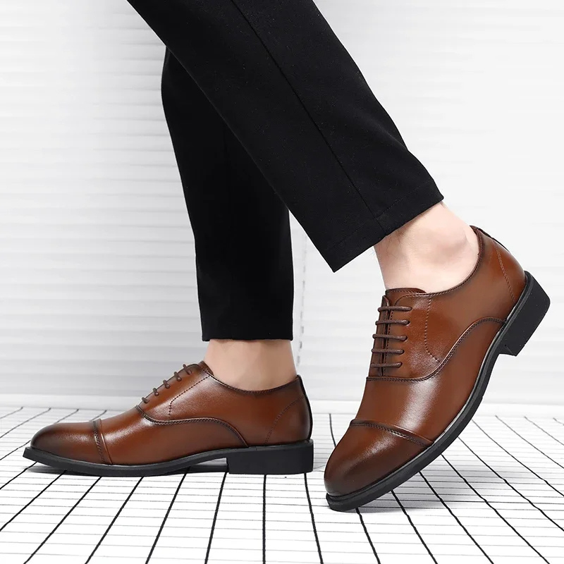 Herren Schnürschuhe Elegant Schwarz - IdealeKleiden