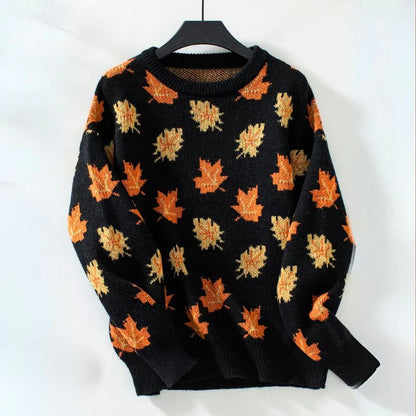 Herbststrickpullover Gemütlich Gold