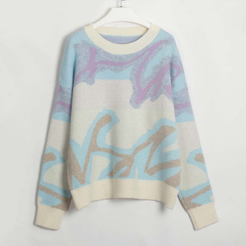 Modische Pullover Farbblock Design