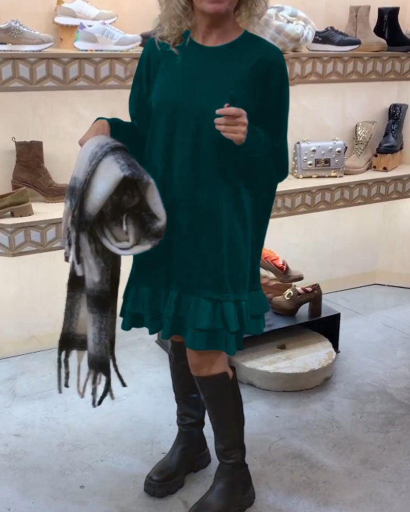Elegantes Damenkleid Langärmlig Schlank