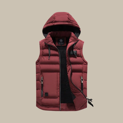 Stylische Herrenweste Warm Kapuzenjacke